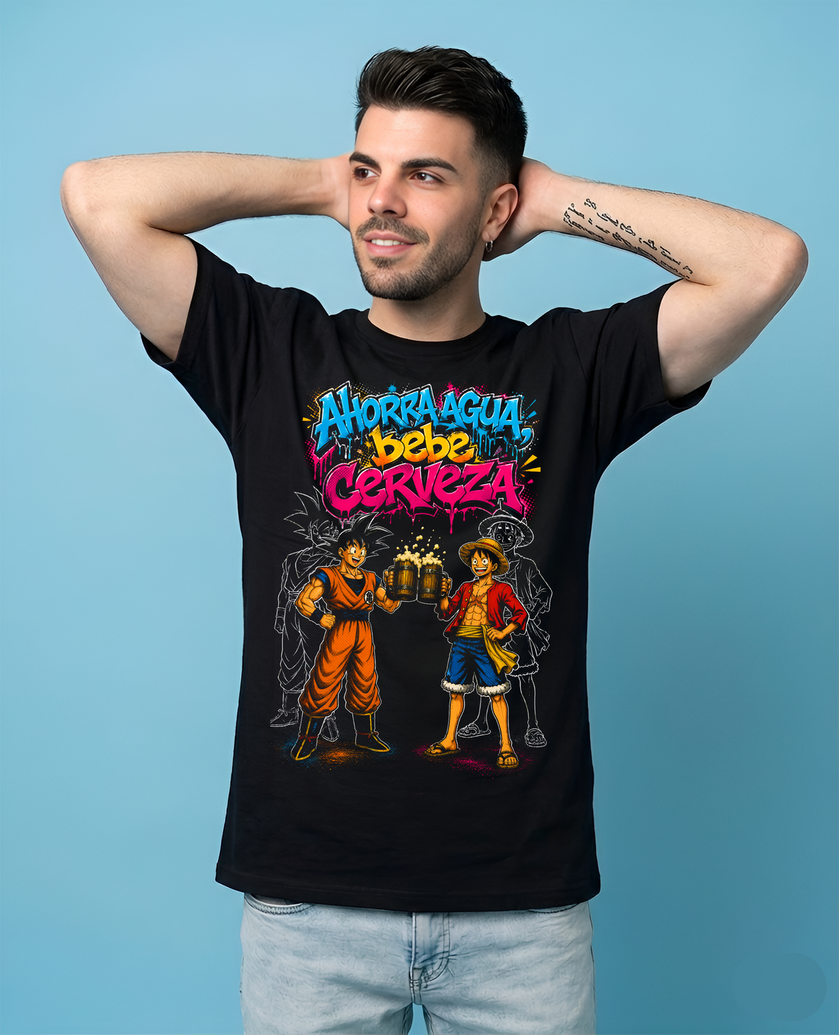 Camiseta Ahorra Agua Bebe Cerveza
